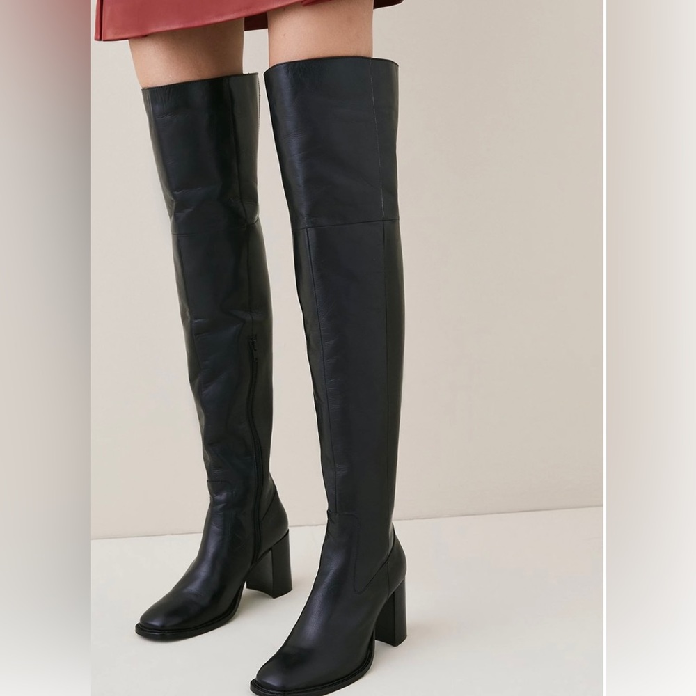 Coach Over-the-Knee Black Leather Boots